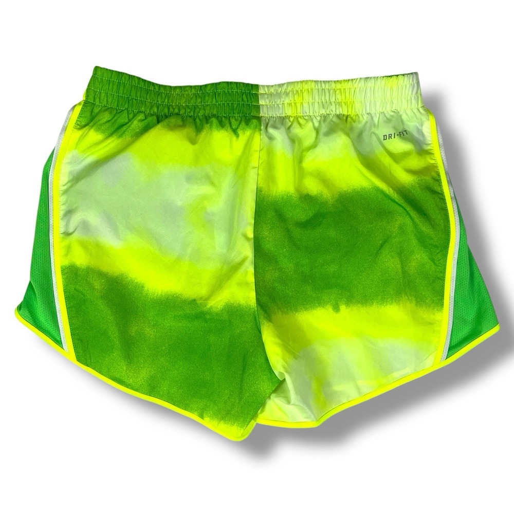 Nike Dri Fit Women's Small Volt neon Ombre Green Tempo Running Shorts mesh lined - Picture 3 of 14